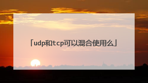 udp和tcp可以混合使用么