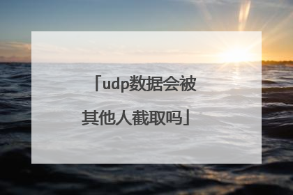 udp数据会被其他人截取吗