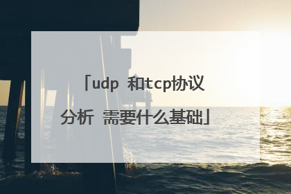 udp 和tcp协议分析 需要什么基础