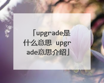 upgrade是什么意思 upgrade意思介绍