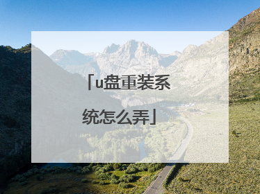 u盘重装系统怎么弄