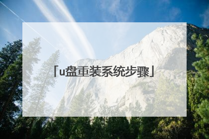 u盘重装系统步骤