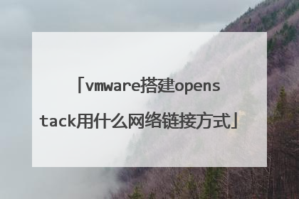 vmware搭建openstack用什么网络链接方式