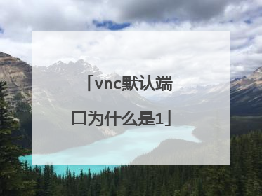 vnc默认端口为什么是1