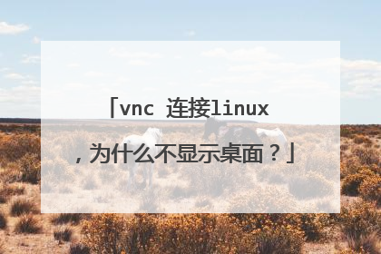 vnc 连接linux，为什么不显示桌面？