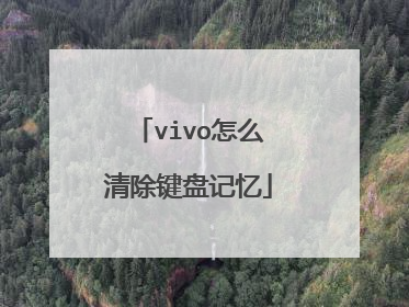 vivo怎么清除键盘记忆