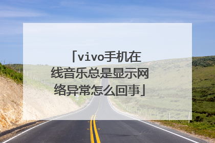 vivo手机在线音乐总是显示网络异常怎么回事
