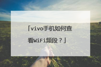 vivo手机如何查看WiFi频段？