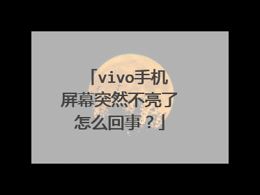 vivo手机屏幕突然不亮了怎么回事?