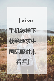 vivo手机怎样下载绝地求生国际服进来看看