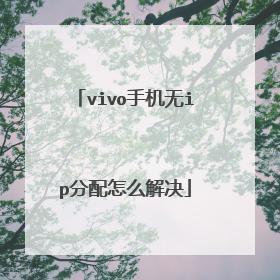 vivo手机无ip分配怎么解决