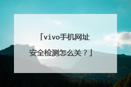 vivo手机网址安全检测怎么关?