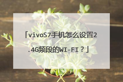 vivoS7手机怎么设置2.4G频段的WI-FI？