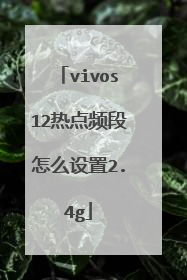 vivos12热点频段怎么设置2.4g
