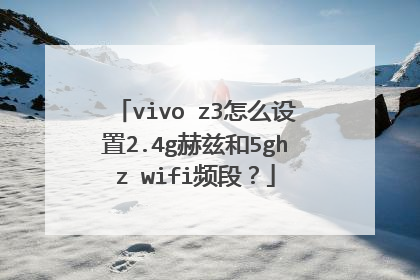 vivo z3怎么设置2.4g赫兹和5ghz wifi频段？