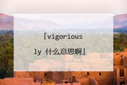 vigoriously 什么意思啊