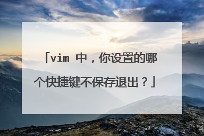 vim 中,你设置的哪个快捷键不保存退出?