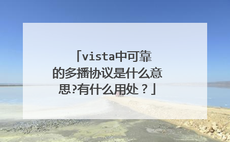 vista中可靠的多播协议是什么意思?有什么用处？