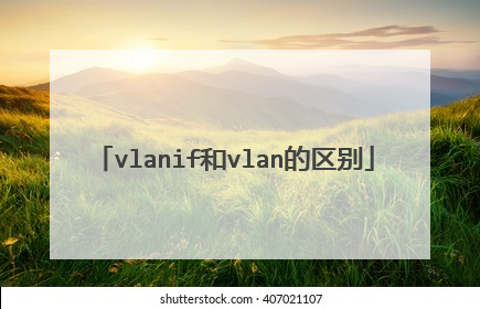 vlanif和vlan的区别