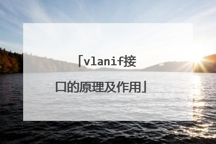 vlanif接口的原理及作用