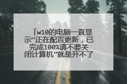 w10的电脑一直显示“正在配置更新，已完成100%请不要关闭计算机”就是开不了机该怎么办?