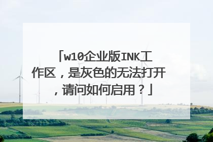 w10企业版INK工作区，是灰色的无法打开，请问如何启用？