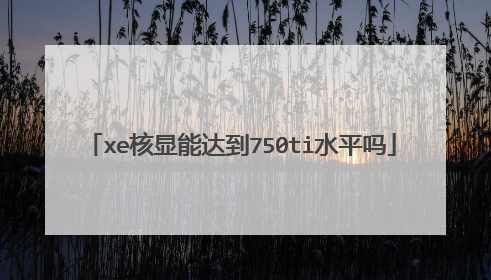 xe核显能达到750ti水平吗