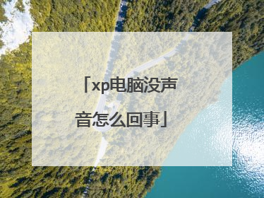 xp电脑没声音怎么回事