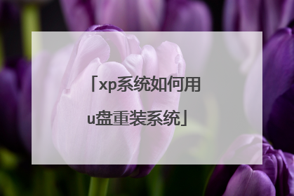 xp系统如何用u盘重装系统