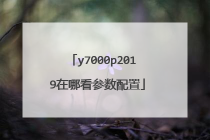 y7000p2019在哪看参数配置
