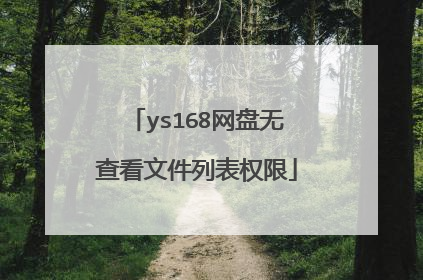 ys168网盘无查看文件列表权限