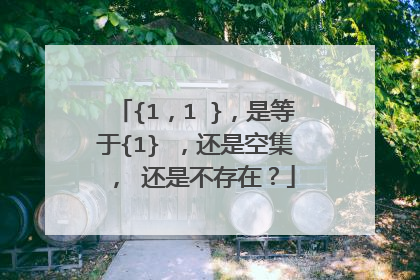 {1，1 }，是等于{1} ，还是空集， 还是不存在？